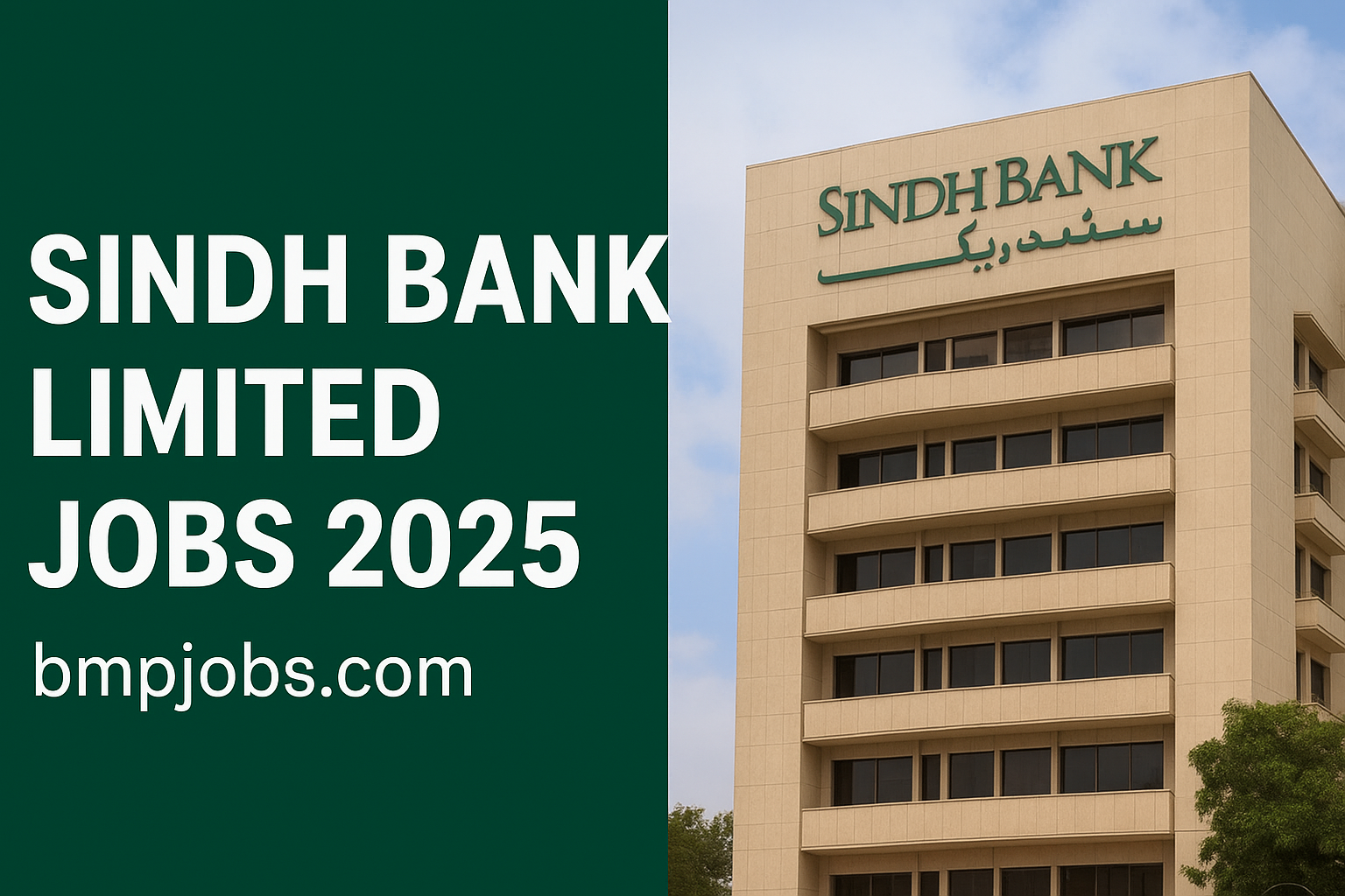 Sindh Bank Limited Jobs 2025 | Apply Online